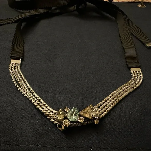 KEEP Collective Black Ribbon w/Silver Chain Necklace - Picture 2 of 3